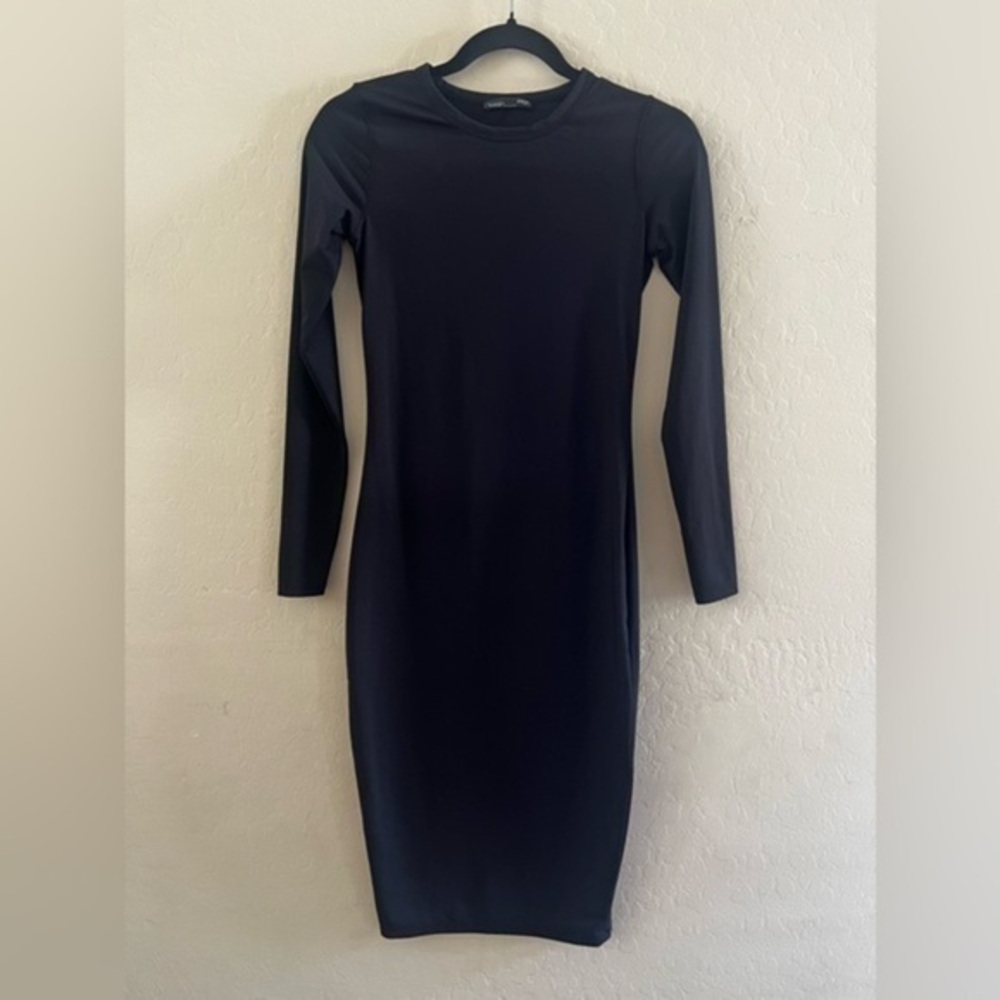 ZARA Midi Black Dress sz S